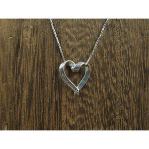 18" Sterling Silver Friendship Saying Pendant Necklace Vintage Minimalist